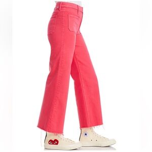 Mother patch pocket roller ankle fray in geranium